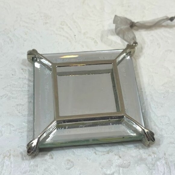 Blessings & Family - Double Frame Square Etched Mirror Photo Holder 2.5" - Picture 3 of 6